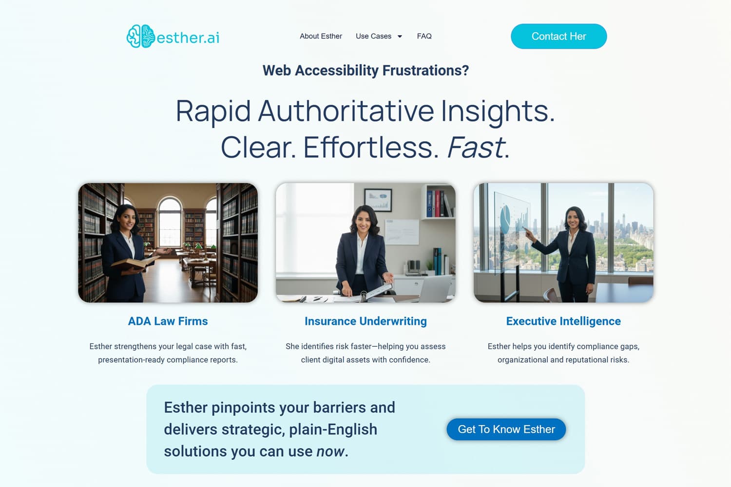 esther.ai website screenshot