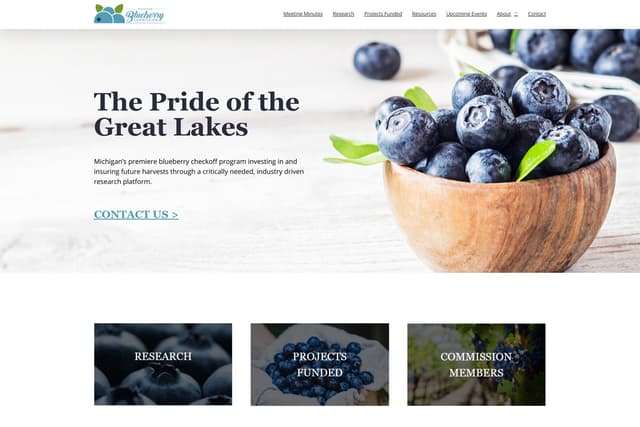 Michigan Blueberry Commission website