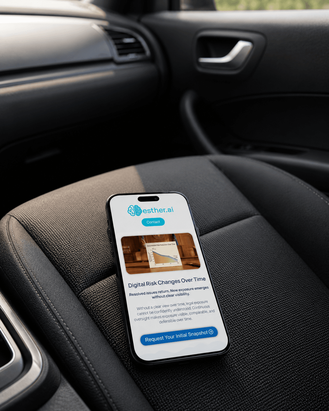 A nimblefish-built website displayed on a mobile device